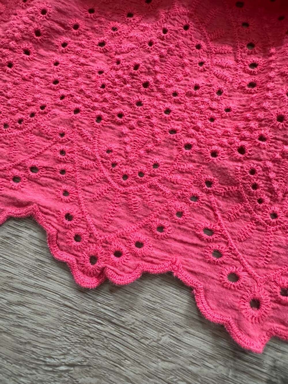 Betsey Johnson Paradise Pink Eyelet Off Shoulder Midi Dress Large Cottagecore - Picture 15 of 16